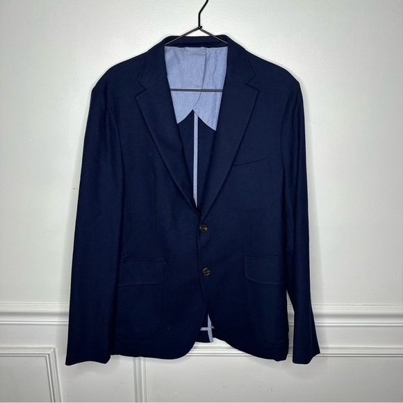 Taylor Stitch Other - Taylor Stitch Telegraph 100% Wool Lightweight Everyday Blazer in Navy Blue 40R